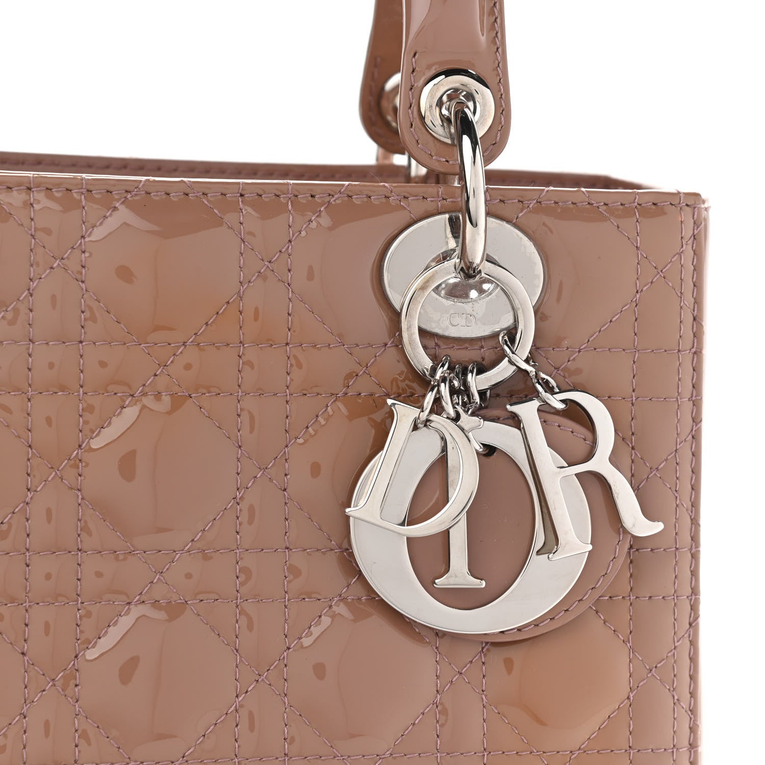 Christian Dior Patent Cannage Medium Lady Dior Brown 7 of 11