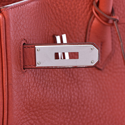 Hermes Taurillon Clemence Birkin 35 Rouge Venetian 24 of 46