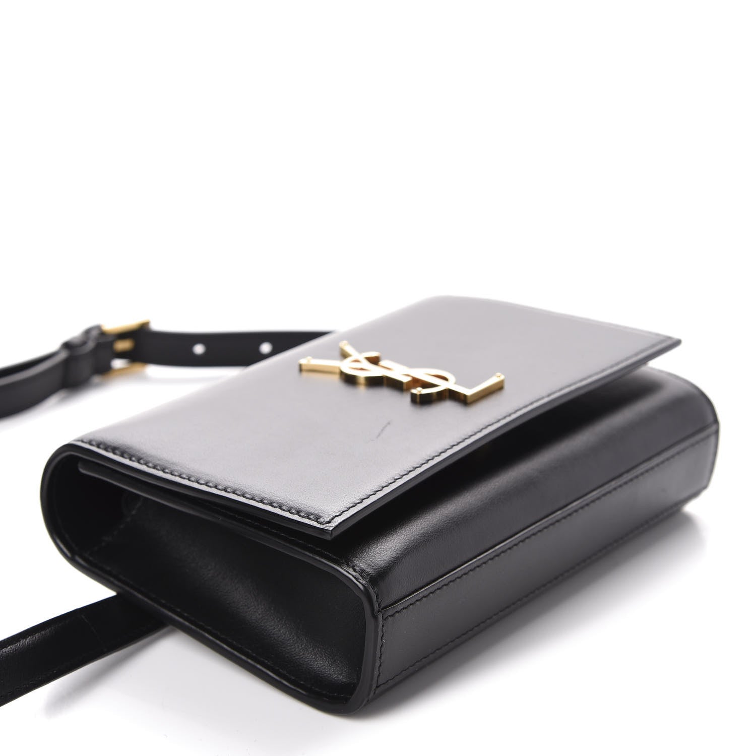 Saint Laurent Smooth Calfskin Monogram Kate Belt Bag Black 4 of 9