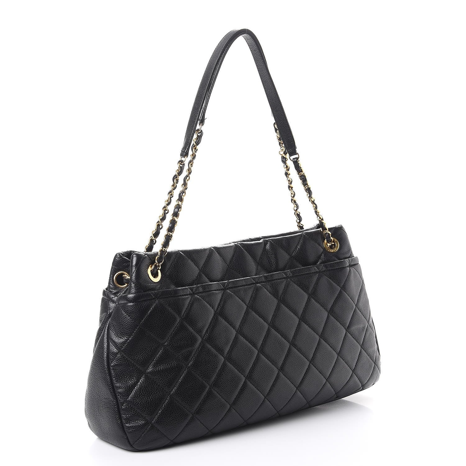 Chanel Caviar Quilted CC Timeless Soft Tote Black 3 of 7