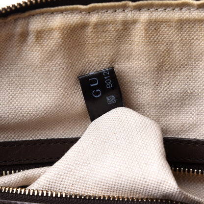 Gucci Monogram Vintage Web Medium Boston Dark Brown 8 of 11