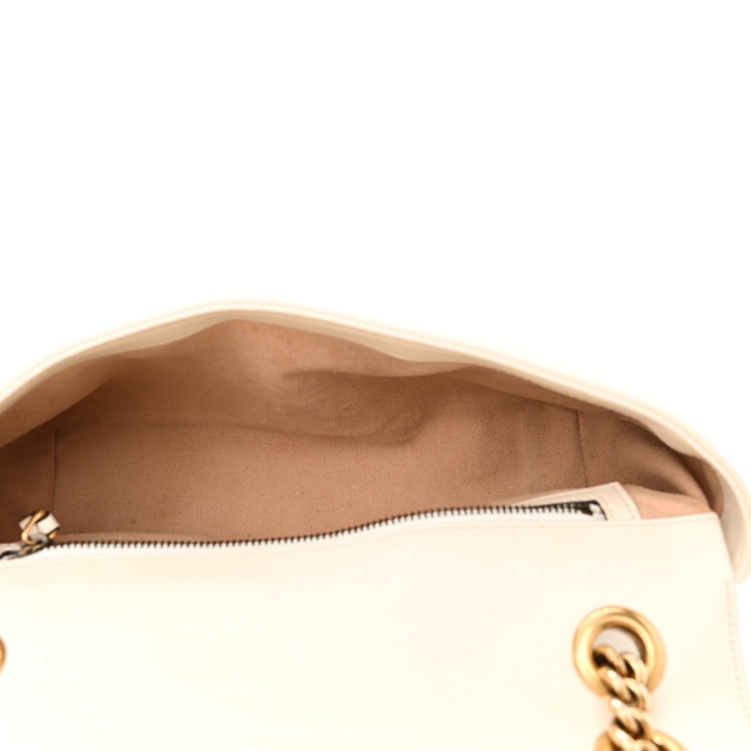 Gucci Calfskin Matelasse Small GG Marmont Shoulder Bag White 5 of 7