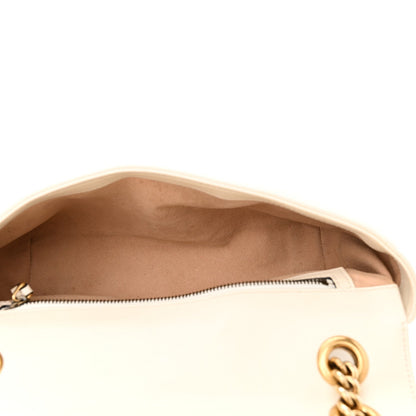 Gucci Calfskin Matelasse Small GG Marmont Shoulder Bag White 5 of 7