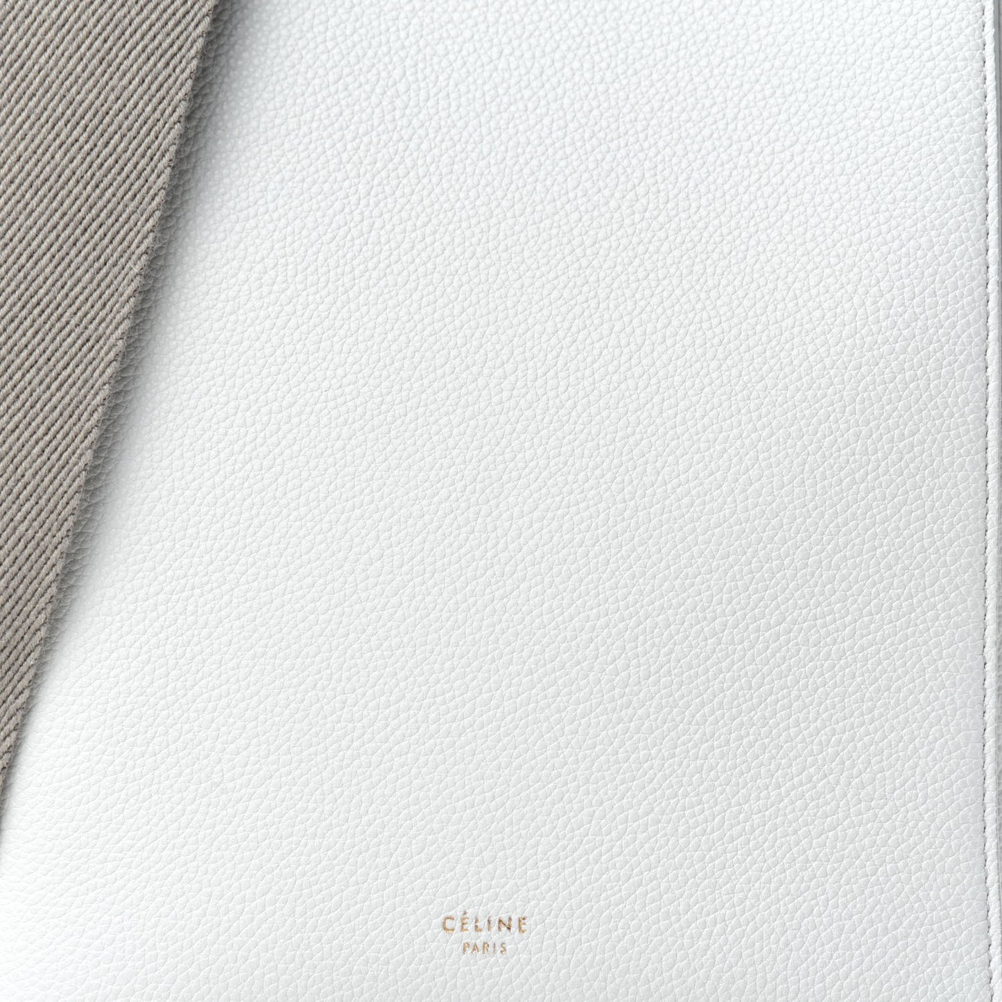 Soft Grained Calfskin Small Sangle Bucket Bag White