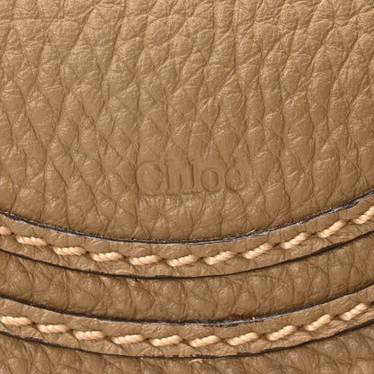 Chloe Raffia Small Grain Calfskin Small Marcie Basket Shoulder Bag Pottery Green 6 of 7
