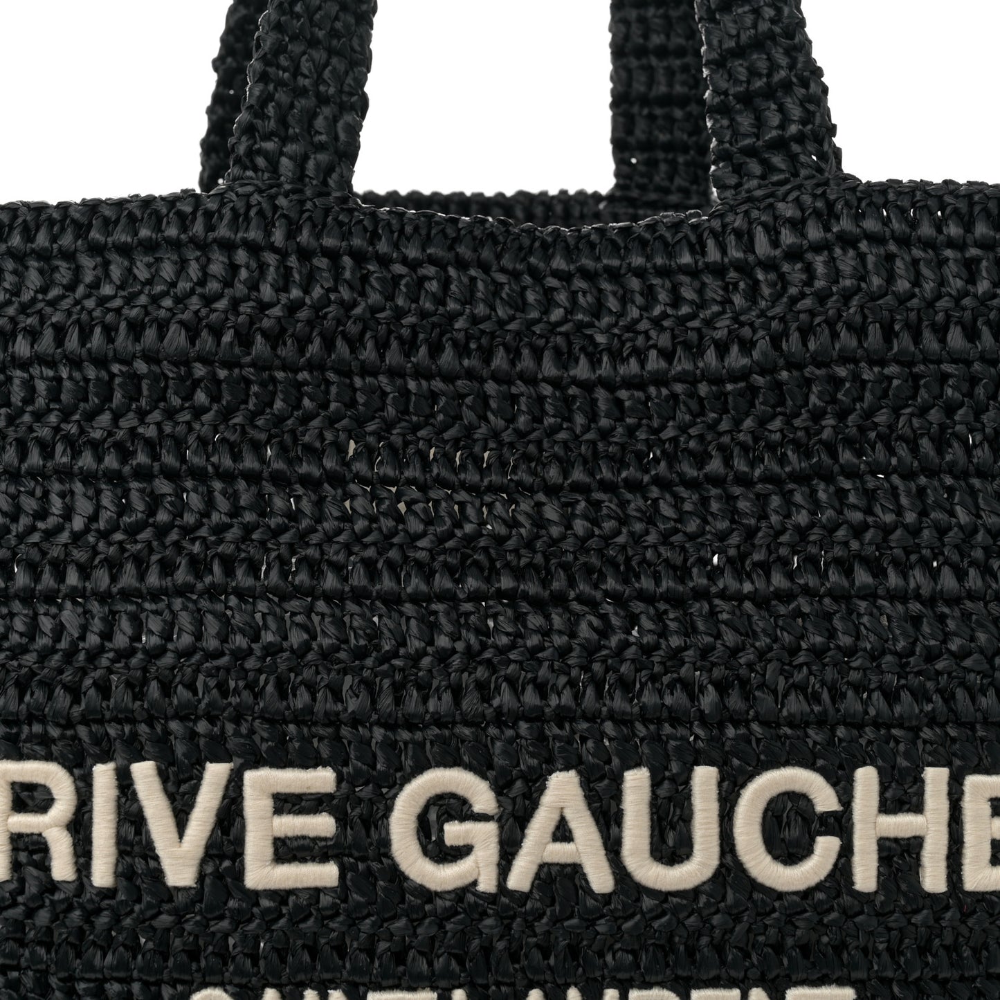 Raffia Rive Gauche Tote Black