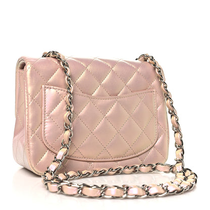 Chanel Iridescent Calfskin Quilted Mini Square Flap Pink 4 of 11