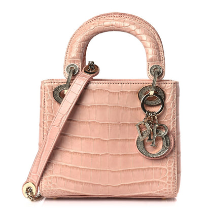 Christian Dior Alligator Crystal Mini Lady Dior Light Pink 1 of 8