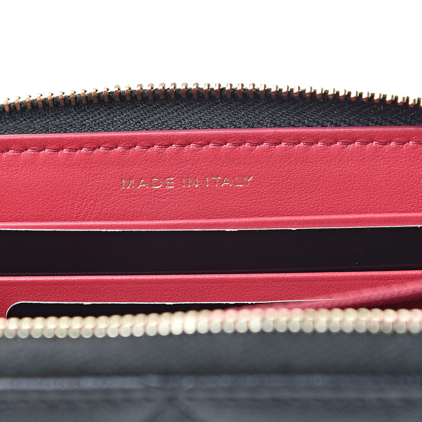 Lambskin Quilted 19 Zipped Wallet Black