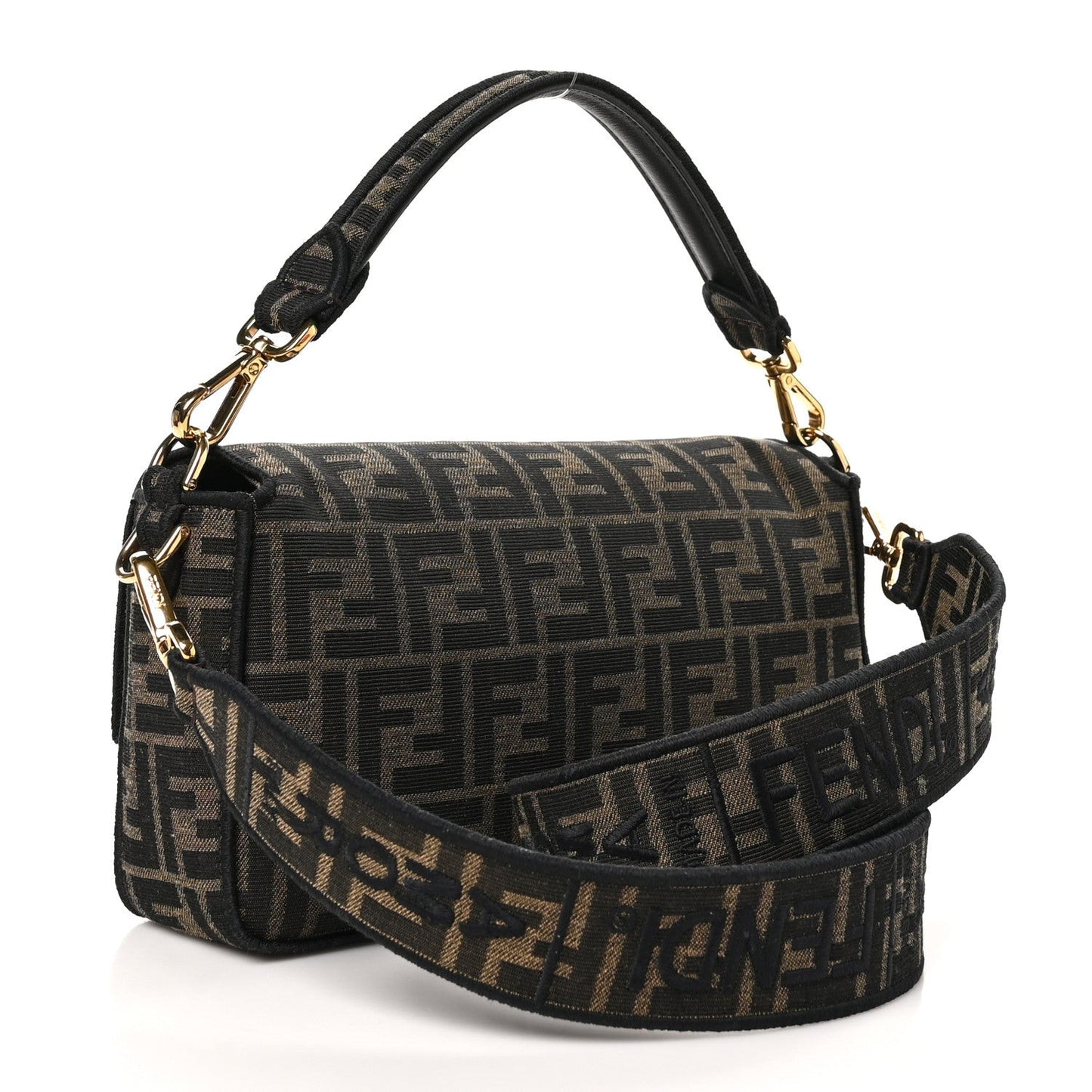 Fabric Jacquard FF 1974 Medium Baguette Tobacco Moro Black
