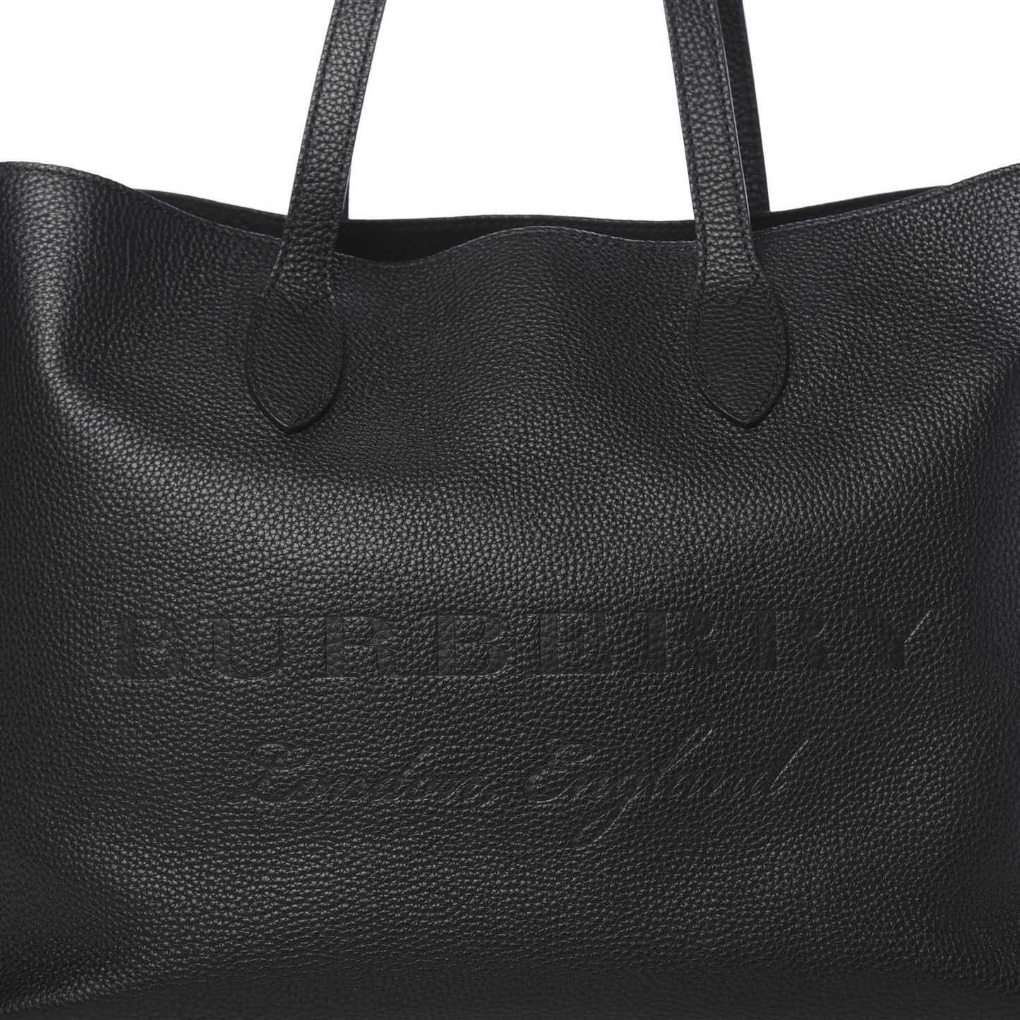 Grainy Calfskin Remington Tote Black