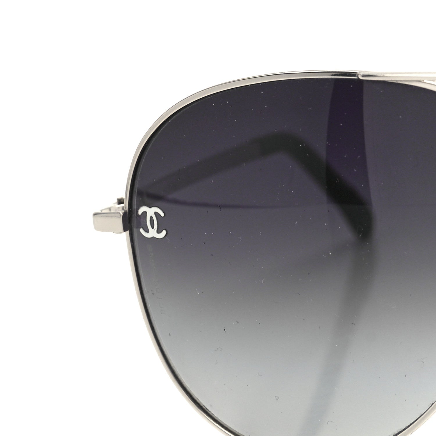 Chanel Aviator CC Sunglasses 4189-T-Q Silver 9 of 10