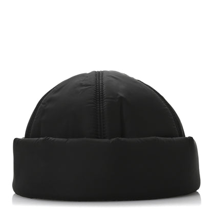 Prada Re-Nylon Padded Metal Triangle Logo Mens Beanie M Black 6 of 9