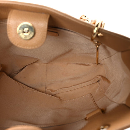 Chanel Caviar Quilted Petit Shopping Tote PST Dark Beige 4 of 7