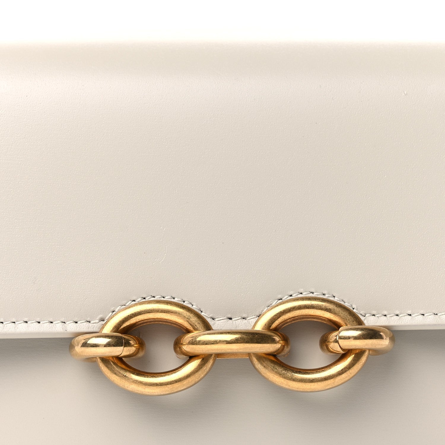 Saint Laurent Smooth Calfskin Le Maillon Chain Wallet  Crema Soft 6 of 8