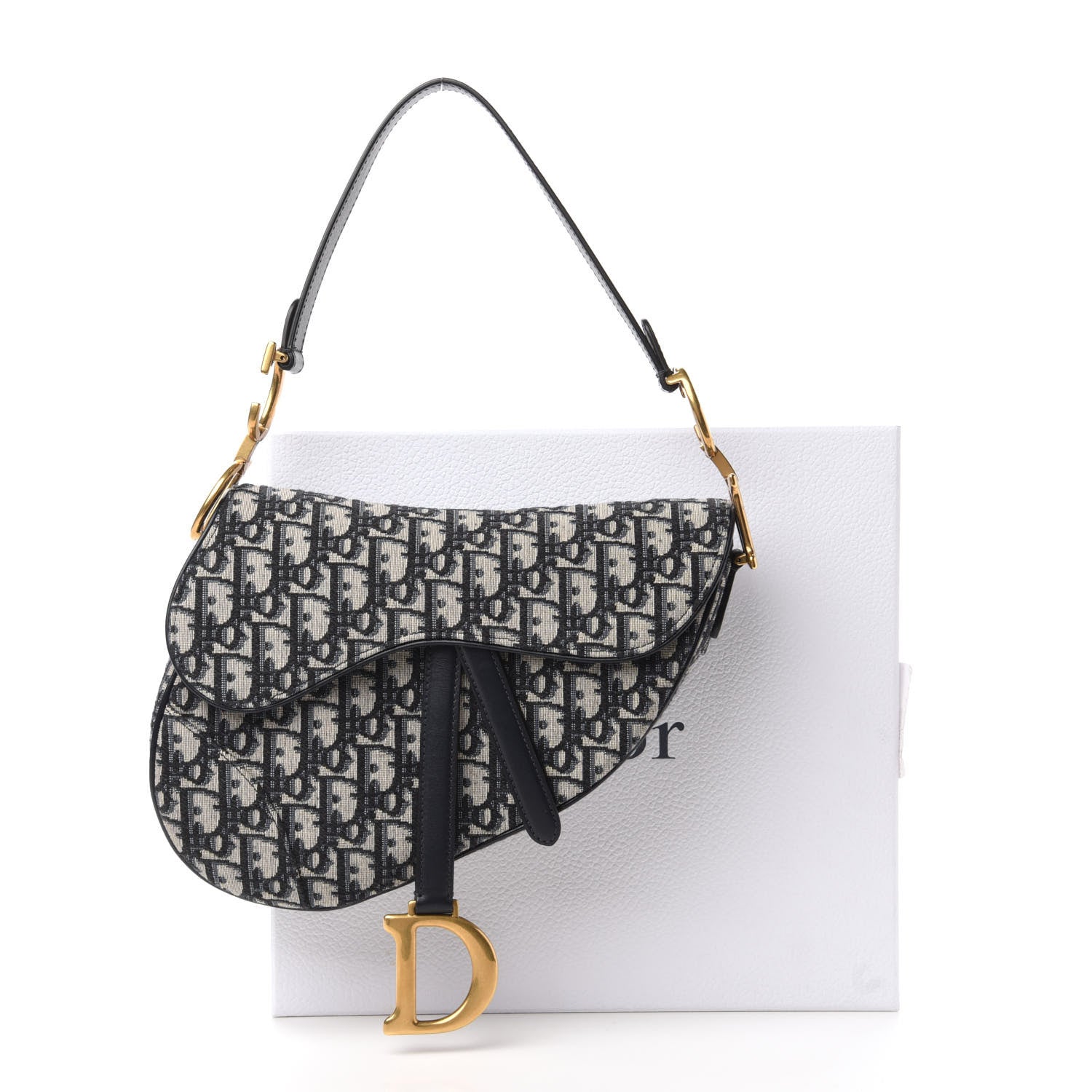 Christian Dior Oblique Saddle Bag Blue 11 of 11