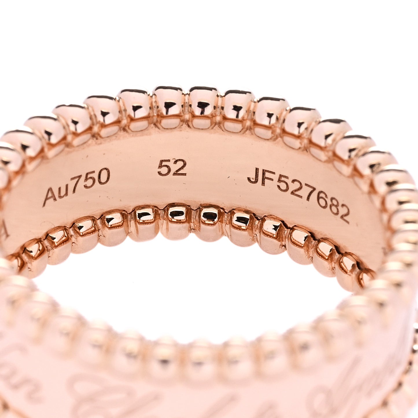 18K Rose Gold Perlee Signature Ring 52 6