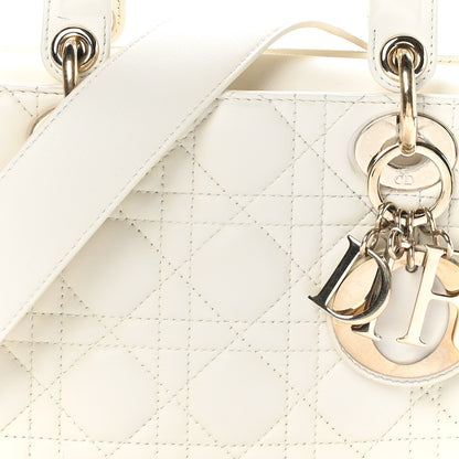 Christian Dior Lambskin Cannage Small My ABCDior Lady Dior White 8 of 11