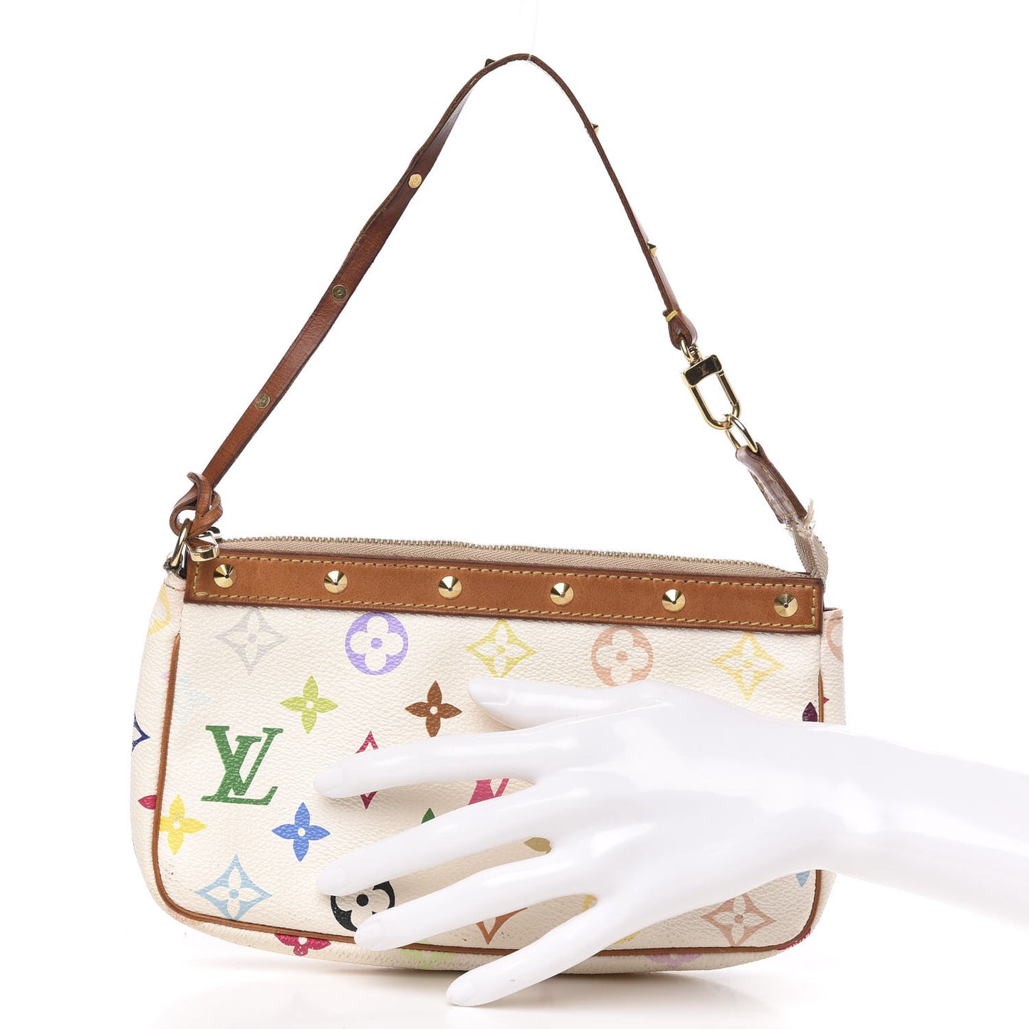 Monogram Multicolor Pochette Accessories White