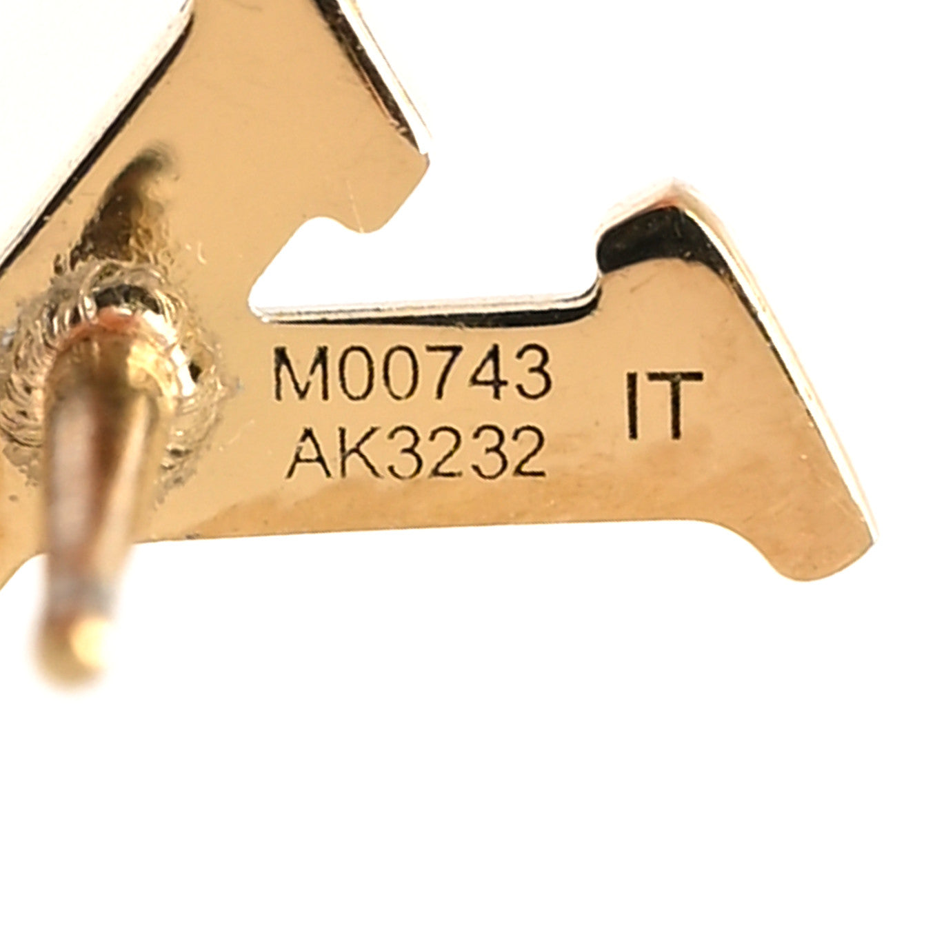 Metal LV Iconic Earrings Gold