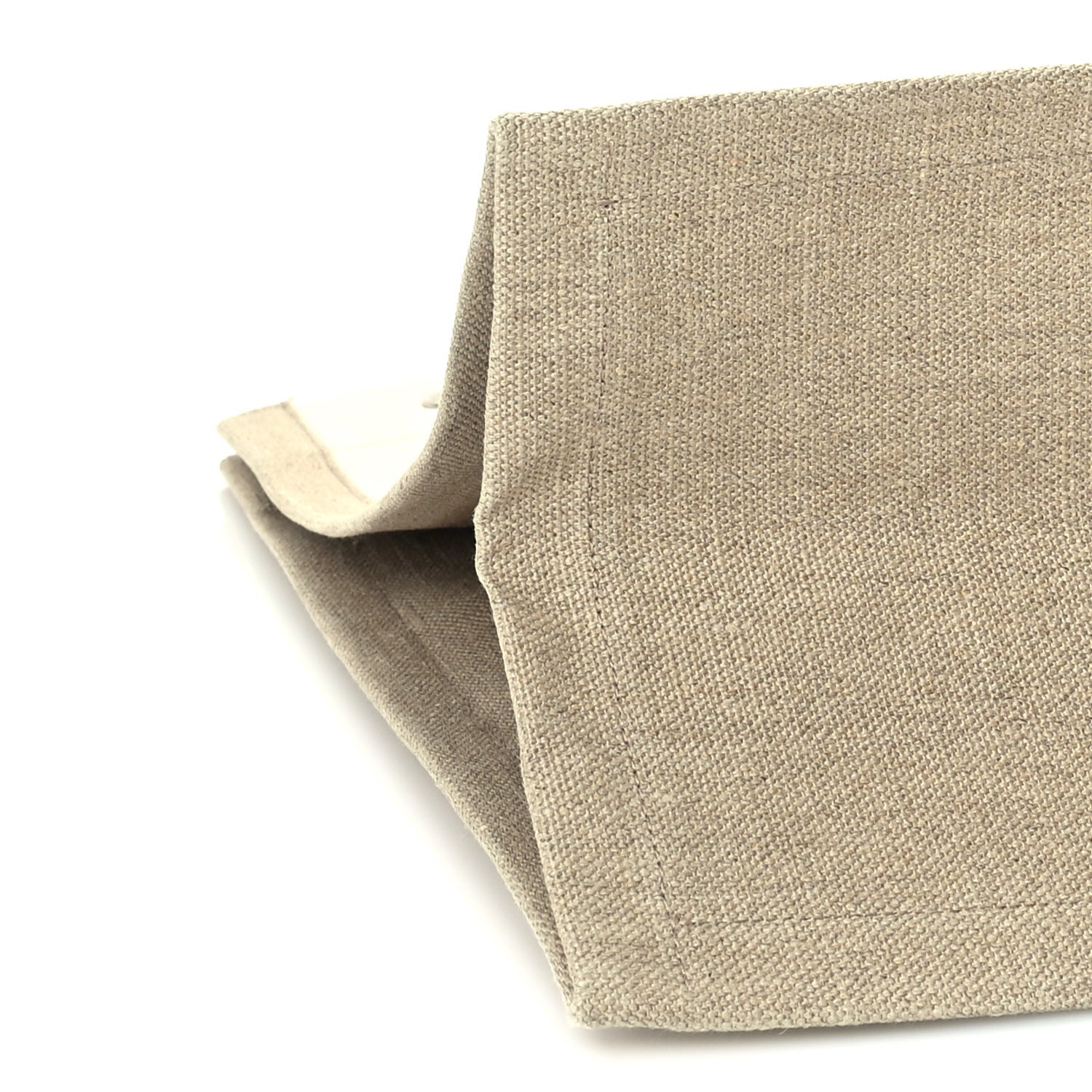Saint Laurent Linen Calfskin Small Rive Gauche Tote  Optic White 7 of 8