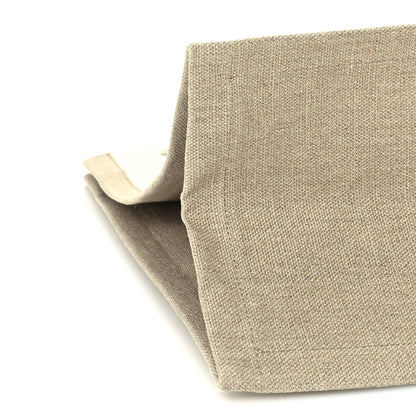 Saint Laurent Linen Calfskin Small Rive Gauche Tote  Optic White 7 of 8