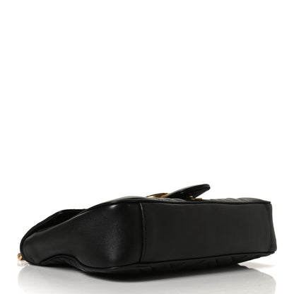 Gucci Calfskin Matelasse Medium GG Marmont Shoulder Bag Black 4 of 12