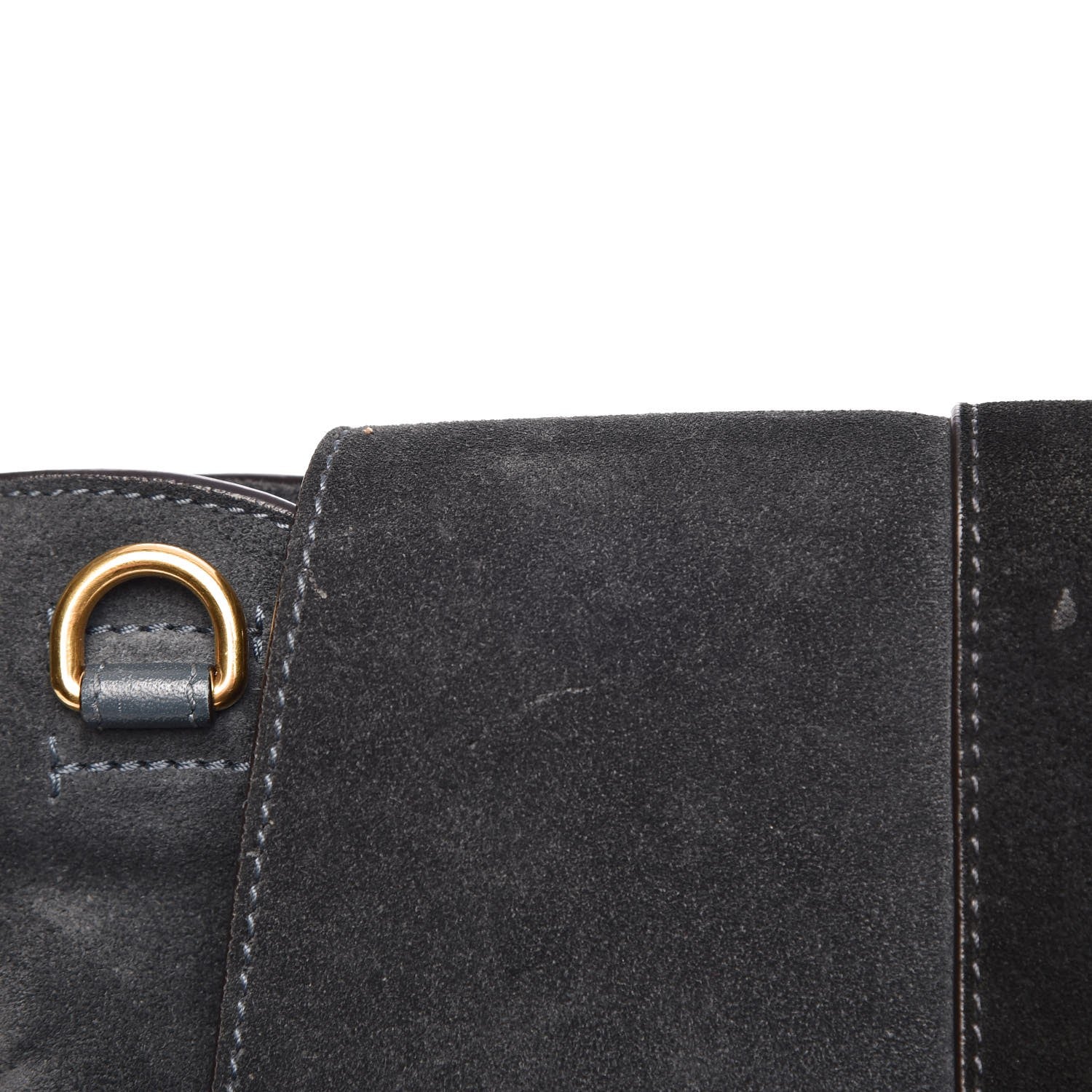 Chloe Suede Medium Lexa Shoulder Bag Silver Blue 16 of 21