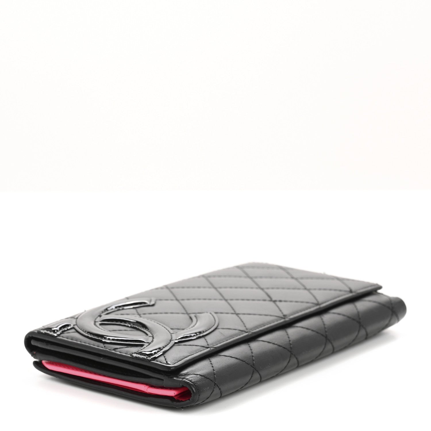 Chanel Calfskin Quilted Cambon Long Double Wallet Black 4 of 7