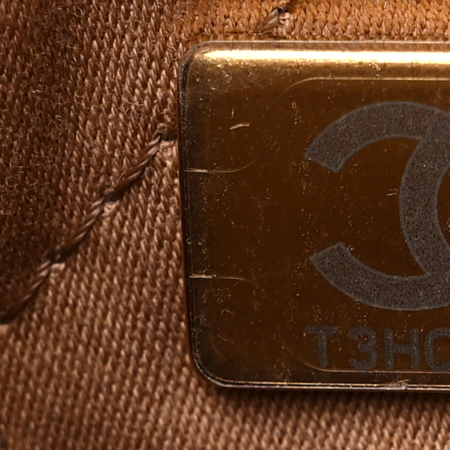 Shiny Calfskin Quilted Mini Chanel 22 Dark Beige