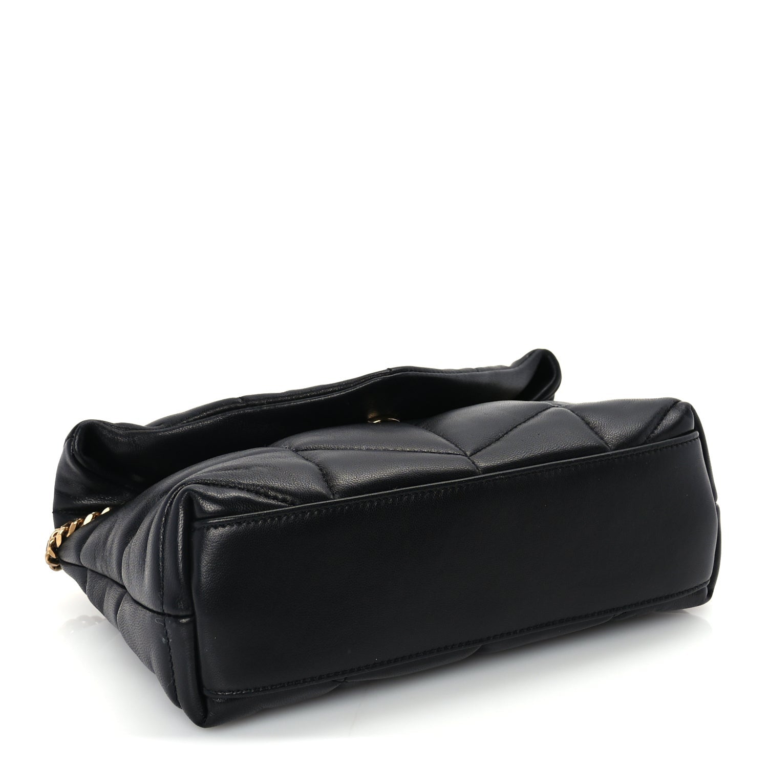 Saint Laurent Lambskin Quilted Toy Loulou Puffer Monogram Chain Satchel Black 3 of 8