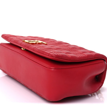 Burberry Lambskin Quilted Small Lola Bag Red 8 of 8