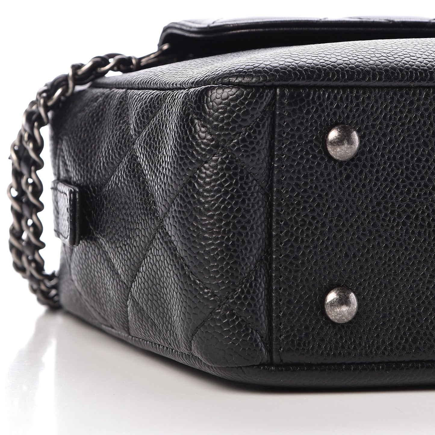 Caviar Lambskin Quilted Small Coco Break Camera Case Black