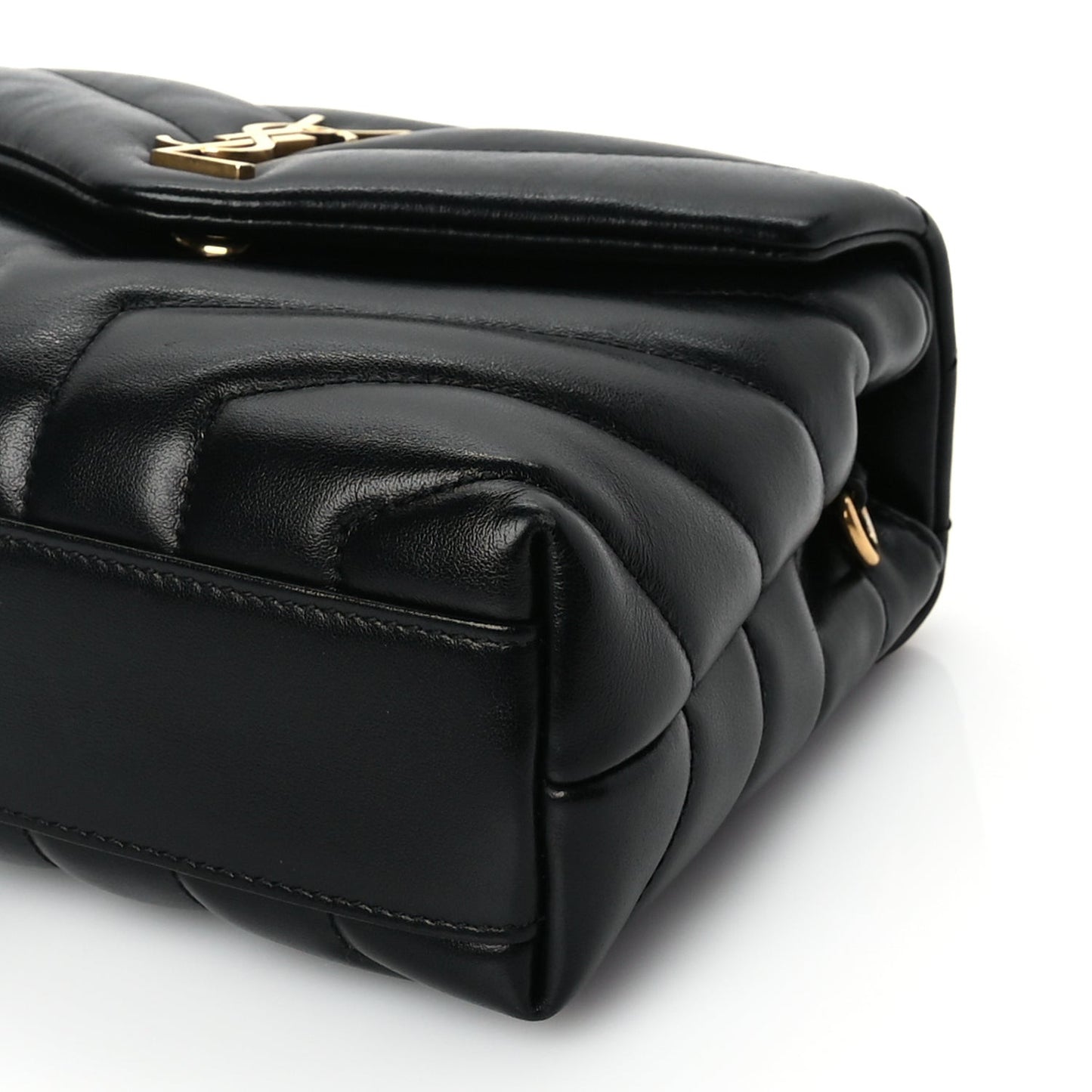 Calfskin Y Quilted Monogram Toy Loulou Crossbody Satchel Black