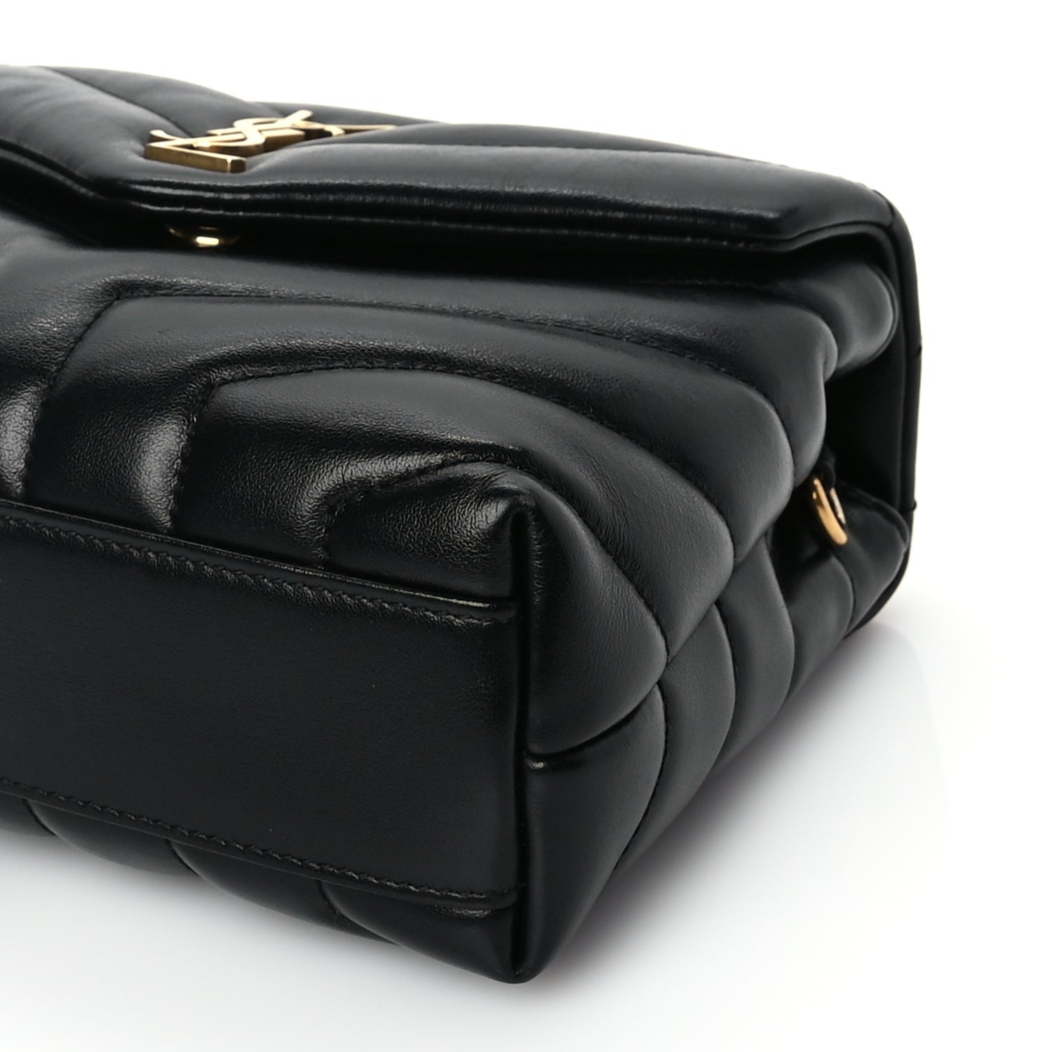 Saint Laurent Calfskin Y Quilted Monogram Toy Loulou Crossbody Satchel Black 8 of 8