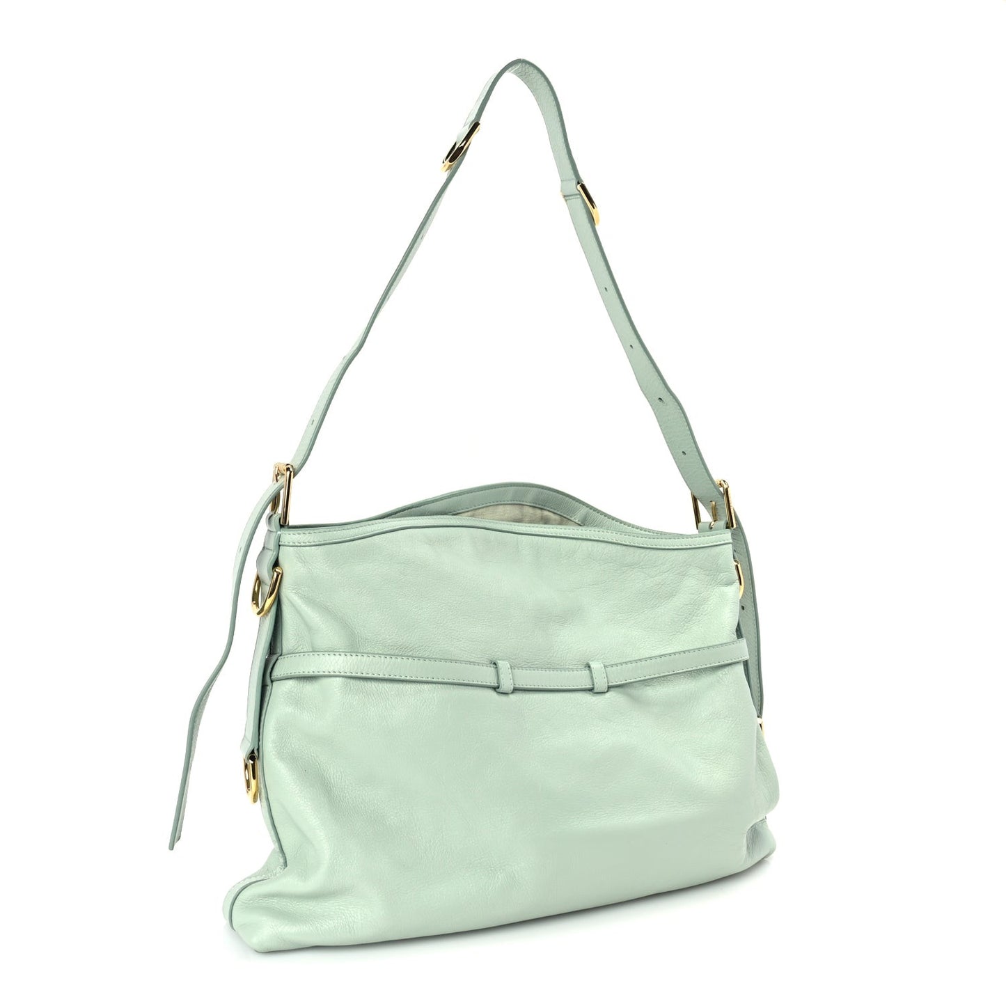Calfskin Medium Voyou Bag Celadon