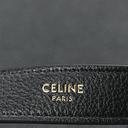 Celine Supple Calfskin Cuir Triomphe Large Heloise Shoulder Bag Black 6 of 9