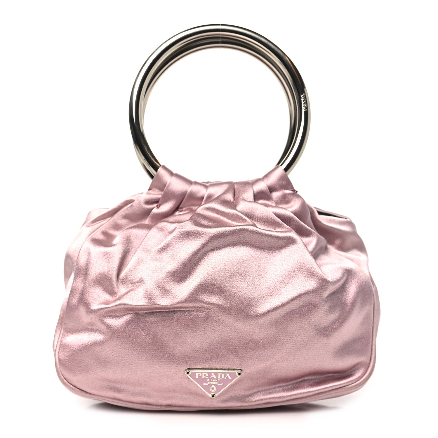 Prada Satin Raso Ring Wrist Bag Mughetto 1 of 11