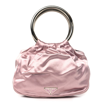 Prada Satin Raso Ring Wrist Bag Mughetto 1 of 11