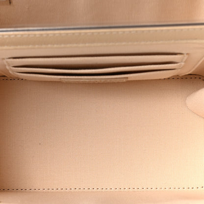 Chanel Caviar Quilted Small Tiny CC Vanity Case With Chain Beige 5 of 10