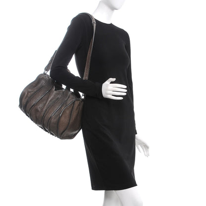 Alexander Wang Pebbled Lambskin Inside Out Rocco Grey 2 of 9