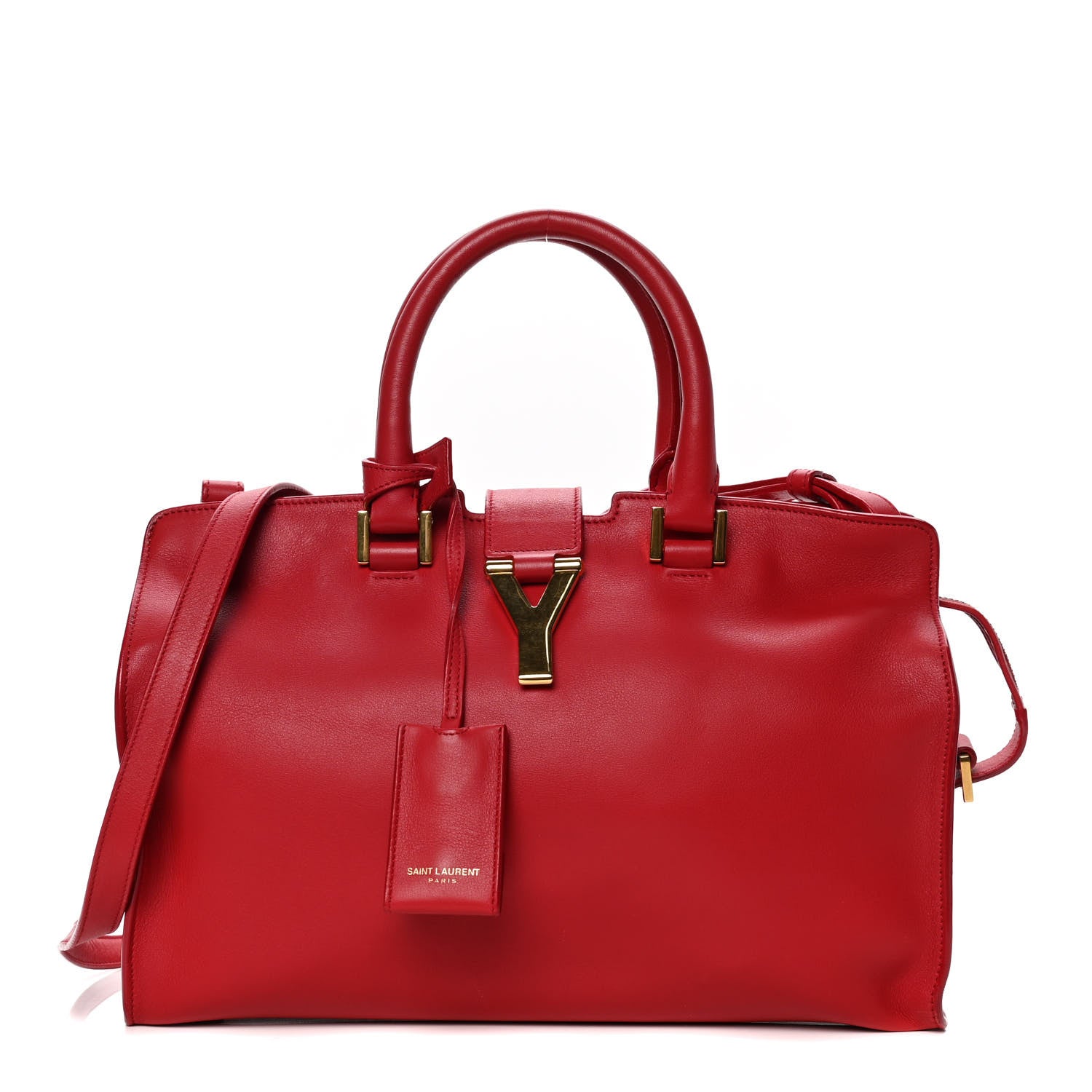 Saint Laurent Calfskin Small Classic Y Cabas Red 1 of 8
