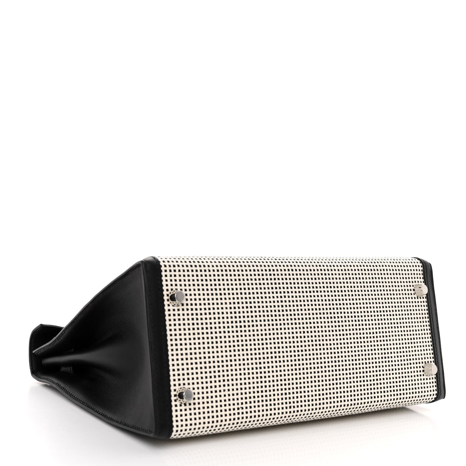 Hermes Toile Quadrille Swift Kelly Sellier 28 Ecru White Black 4 of 13