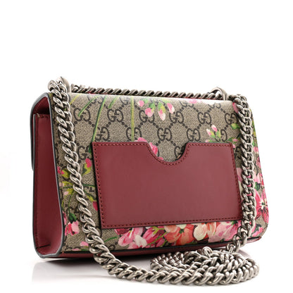Gucci GG Supreme Monogram Blooms Small PadLock Shoulder Bag Beige Multicolor Dry Rose 3 of 7