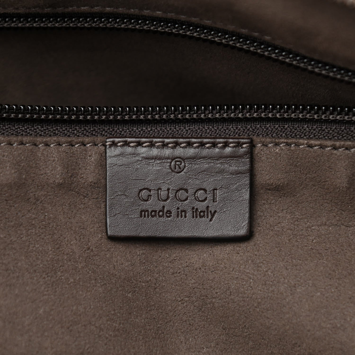 Gucci GG Supreme Monogram Medium Zippered Tote Dark Brown 6 of 11