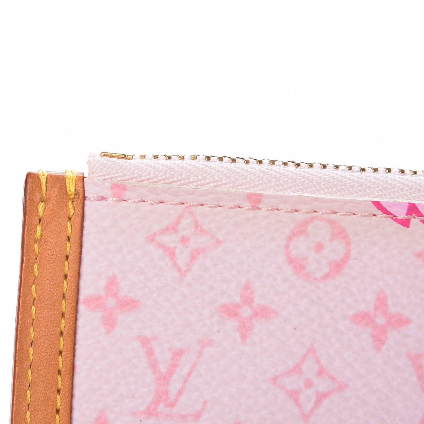 Monogram Cherry Blossom Key Pouch Pink
