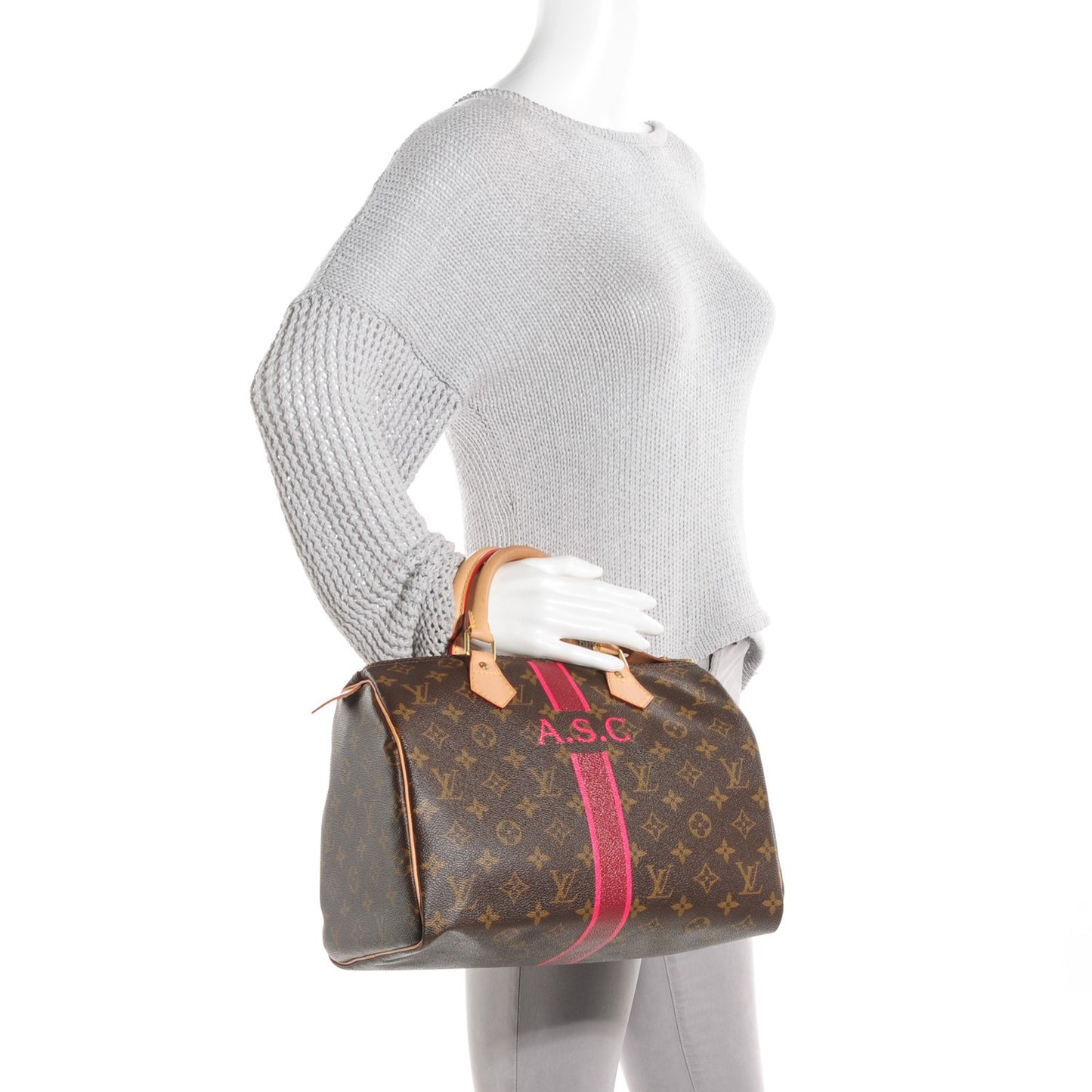 Monogram My LV Heritage Speedy 30 Bordeaux Fuchsia