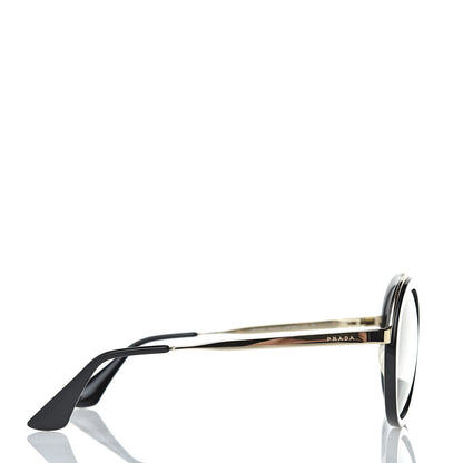 Prada Round Frame Sunglasses SPR 50T Black 3 of 8