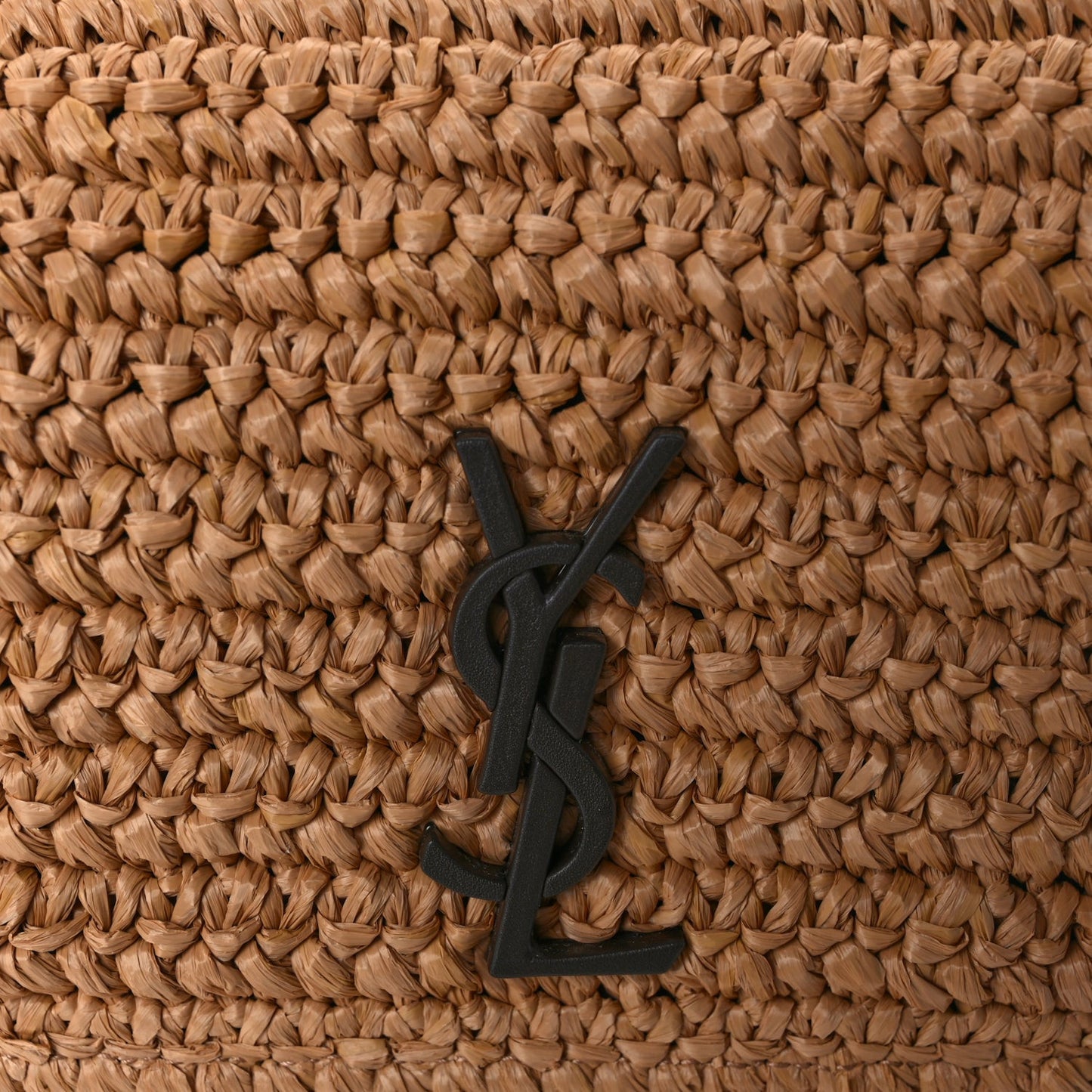 Raffia Calfskin Monogram Medium Niki Chain Satchel Natural