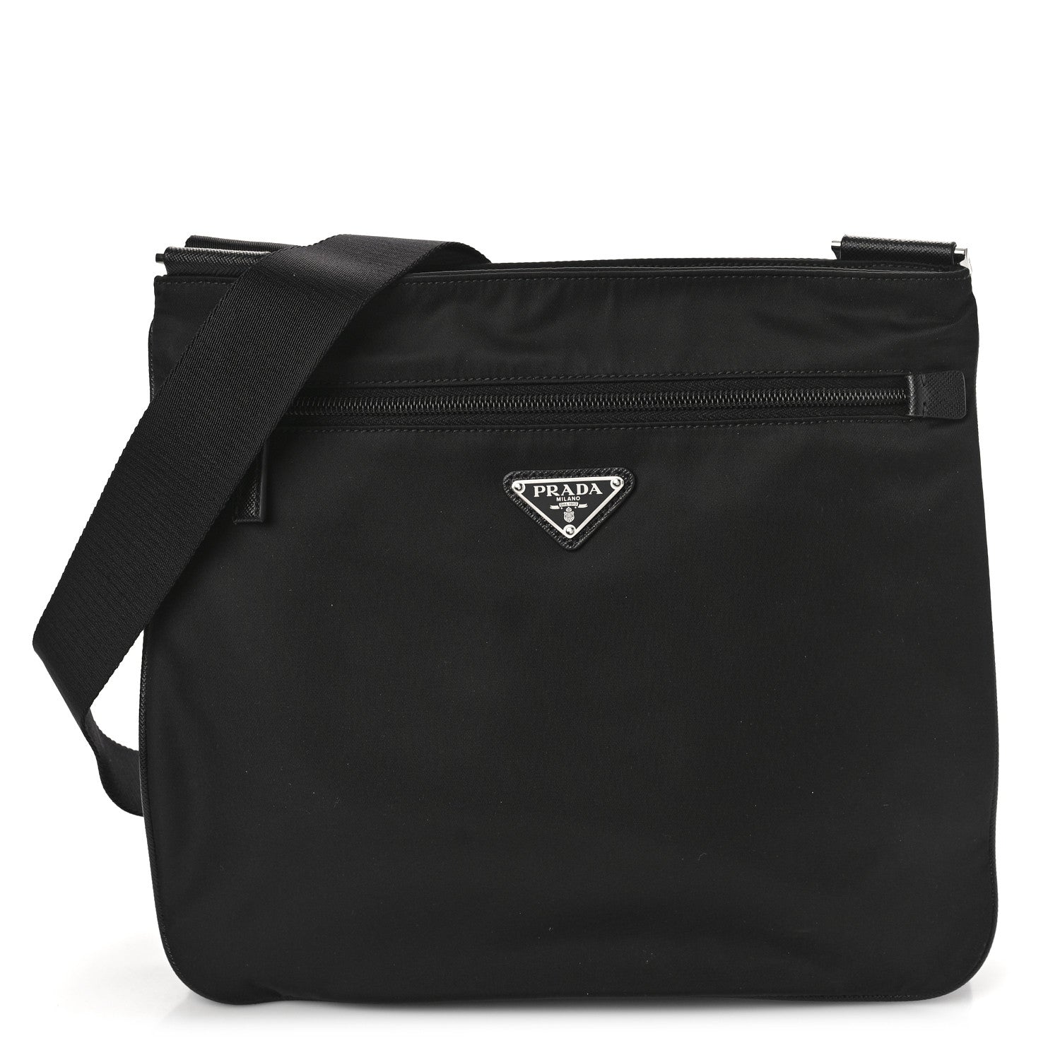 Prada Nylon Messenger Bag Black 1 of 8